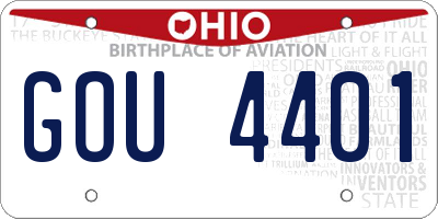 OH license plate GOU4401