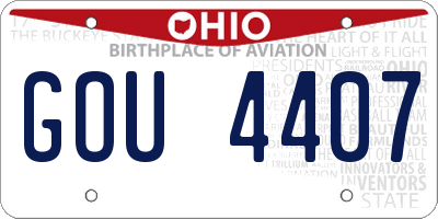 OH license plate GOU4407