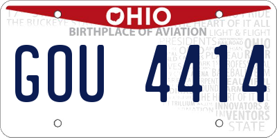 OH license plate GOU4414