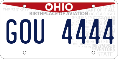 OH license plate GOU4444