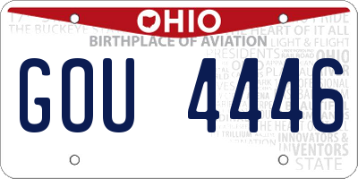OH license plate GOU4446