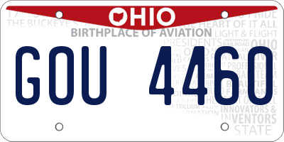 OH license plate GOU4460