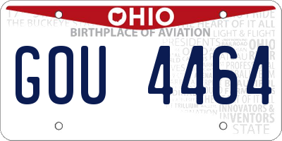 OH license plate GOU4464