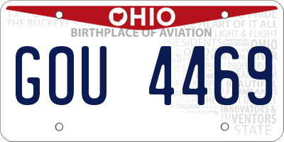 OH license plate GOU4469