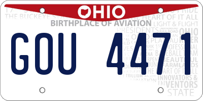 OH license plate GOU4471