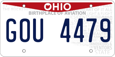 OH license plate GOU4479