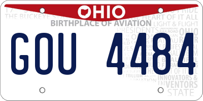 OH license plate GOU4484