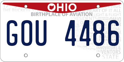OH license plate GOU4486