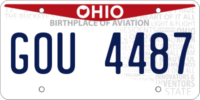 OH license plate GOU4487