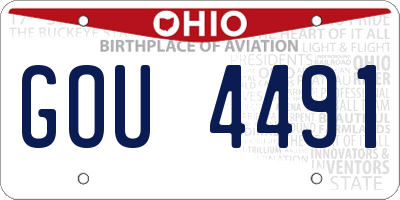 OH license plate GOU4491