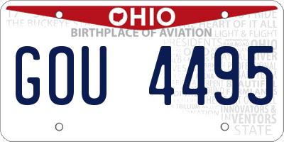 OH license plate GOU4495