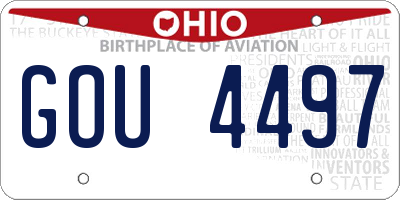 OH license plate GOU4497