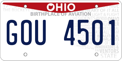 OH license plate GOU4501