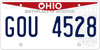 OH license plate GOU4528