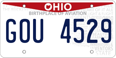 OH license plate GOU4529