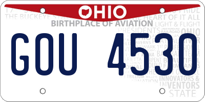 OH license plate GOU4530