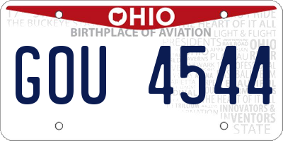 OH license plate GOU4544