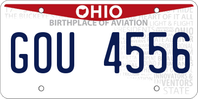 OH license plate GOU4556