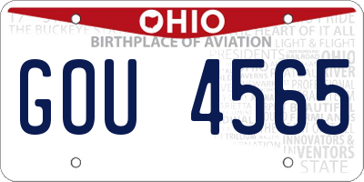 OH license plate GOU4565
