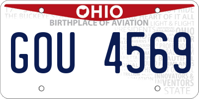 OH license plate GOU4569