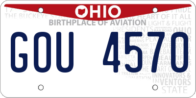 OH license plate GOU4570