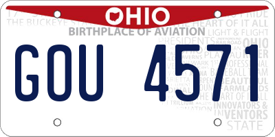 OH license plate GOU4571