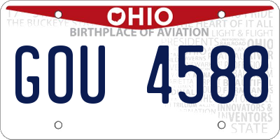 OH license plate GOU4588