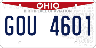 OH license plate GOU4601