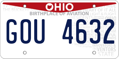 OH license plate GOU4632