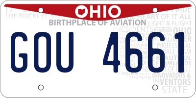 OH license plate GOU4661