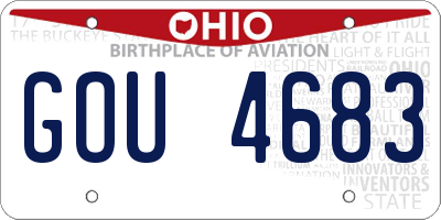 OH license plate GOU4683