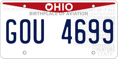 OH license plate GOU4699