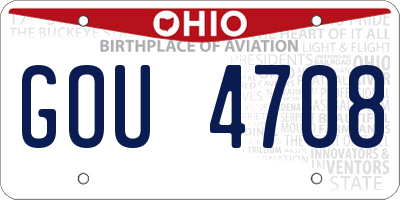 OH license plate GOU4708