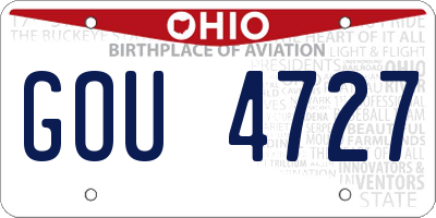 OH license plate GOU4727