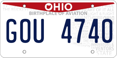 OH license plate GOU4740