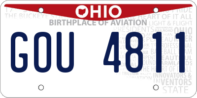 OH license plate GOU4811