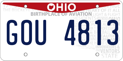 OH license plate GOU4813