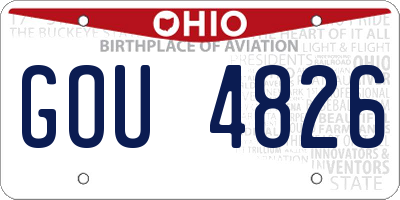 OH license plate GOU4826