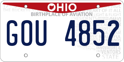 OH license plate GOU4852