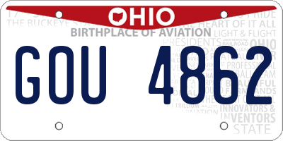 OH license plate GOU4862