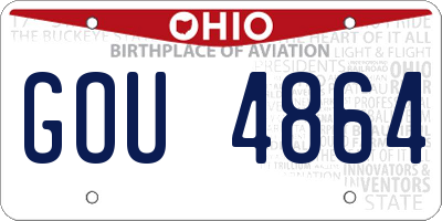 OH license plate GOU4864