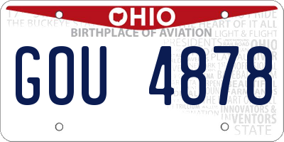 OH license plate GOU4878