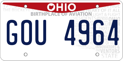 OH license plate GOU4964