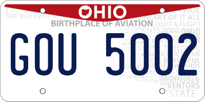 OH license plate GOU5002