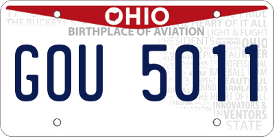 OH license plate GOU5011