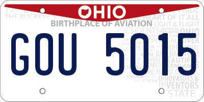 OH license plate GOU5015