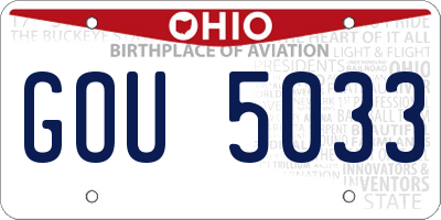 OH license plate GOU5033
