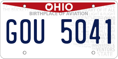 OH license plate GOU5041