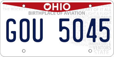 OH license plate GOU5045