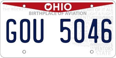OH license plate GOU5046